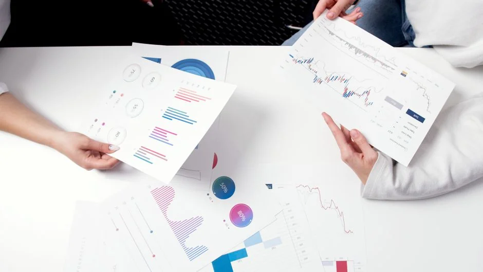 A marketing strategy document displayed on a desk, showcasing business planning essentials.